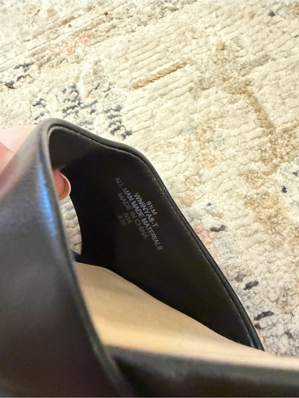 Nine West Black Slide Mules with Low Block Heel - Picture 4 of 5